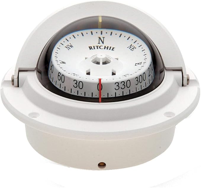 Ritchie Compass, Flush Mount, 3" Combi, White