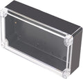Project Box IP65 Waterproof Junction Box ABS Plastic Black Electrical Boxes DIY Electronic Project Case Power Enclosure Clear Cover 7.87"x4.72"x2.2"