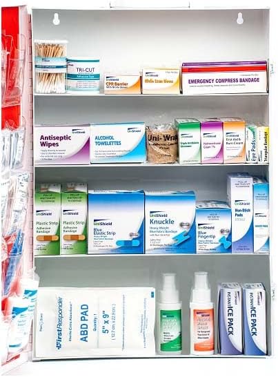 Restaurant Metal First Aid Cabinet, Wall Mountable (Class A Without Tablets, 4 Shelf)