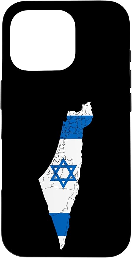 Israel National Flag Distressed Map Case for iPhone 16 Pro