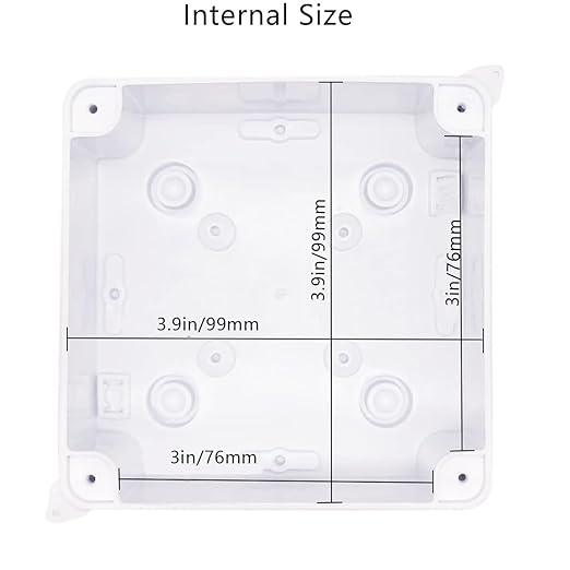 Junction Box, Reserved Holes Electrical Boxes Waterproof IP65 ABS Plastic Electrical Power Cord Enclosure Project Box White 3.9 x 3.9 x 2.8 inch(100x100x70mm)
