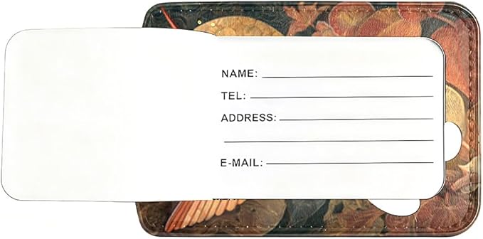 2Pcs Vintage Hummingbird Luggage Tags for Suitcases, 2.83x4.53 Artistic Travel ID Labels with Privacy Cover, Aesthetic Nature Bag Tags for Backpacks, Mothers Day Gift Ideas, Set of 2