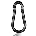 Black Carabiner, Heavy Duty Galvanized Steel Spring Snap Hook Carabiner Clips with 1000LBS Holding Capacity, Ideal for Outdoor, Hammock, Swing and Travel (1PCS M12 4.7Inch)