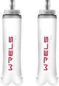 WRELS Running Collapsible Flask TPU Soft Water Bottle,Lightweight Hydration Running Portable Flask with Mouthpeice Cover