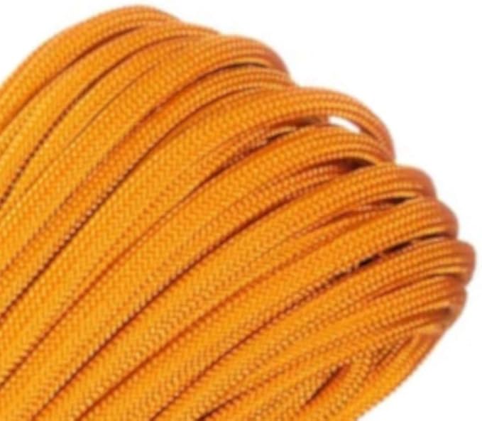 Paracord Planet Solid Color 550lb Paracord – 7 Strand Type III Nylon Cord for Indoor and Outdoor Tasks – Goldenrod (25 ft)