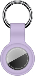 Linsaner Case for AirTag 2nd Gen (2026) & 1st Gen, Silicone Holder Keychain Key Ring, Protective Cover for Apple for Air Tags, GPS Finder Accessories for Bags, Pets, Kids, Luggage, Lilac
