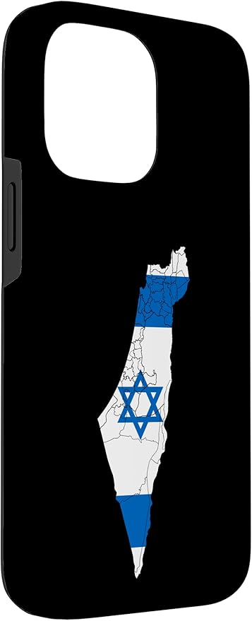 Israel National Flag Distressed Map Case for iPhone 14 Pro Max