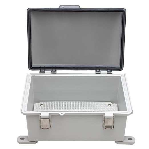 MAKERELE Waterproof Junction Box with Clear Cover,IP67 Waterproof Dustproof Universal Project Boxes for Electronics 11.4×7.5×5.5 inch（290×190×140mm）