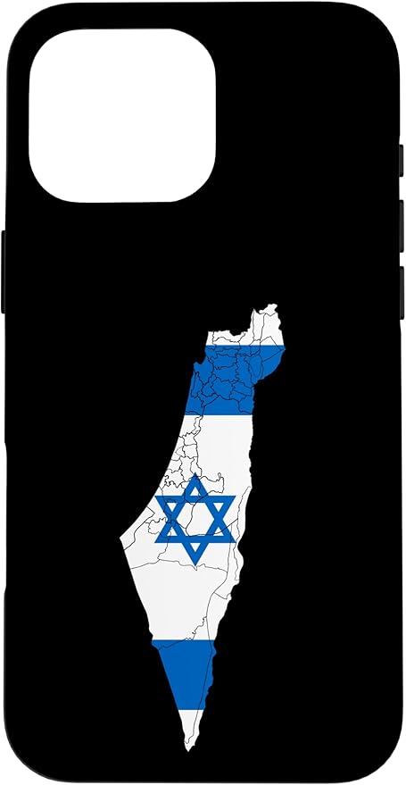 Israel National Flag Distressed Map Case for iPhone 16 Pro Max