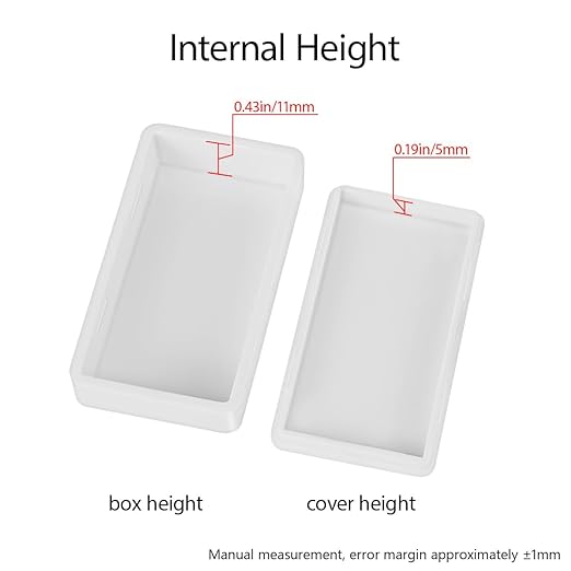 LeMotech Project Box 5 Pieces ABS Plastic Electrical Project Case Small Junction Box for Electronics White 1.97 x 1.10 x 0.59 inch (50 x 28 x 15 mm)
