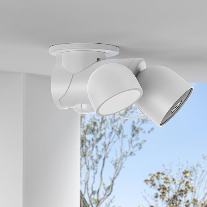 Holicfun 90-Degree Ceiling/Eave Mount Adapter for Google Nest Cam with Floodlight - Outdoor Camera