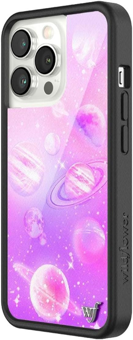 Wildflower Cases - Compatible with iPhone 13 Pro | Protective Bumper, 6.5ft Drop Test Certified, Women Owned Small Business | Galaxy Purple Pink 2000s Trendy | Collab - Antonio Garza