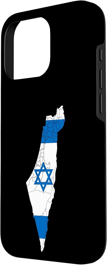 Israel National Flag Distressed Map Case for iPhone 16 Pro