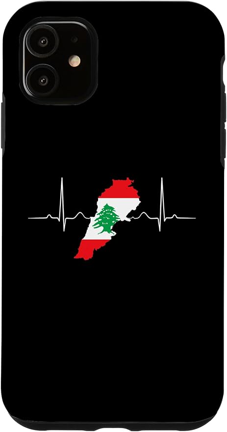 Lebanon Heart Lebanese Heartbeat Vintage Lebanon Map Case for iPhone 11