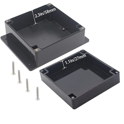 Watertight Junction Box, IP67 Waterproof Project Box Durable ABS Plastic Electronic Enclosure Case for DIY Electrical Project with Wall Fixed Ear 6.30" x 6.30" x 3.54"(160 x 160 x 90 mm)