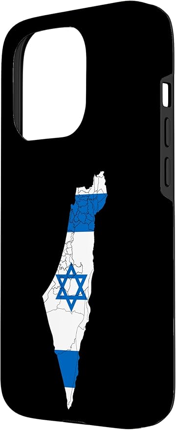 Israel National Flag Distressed Map Case for iPhone 15 Pro