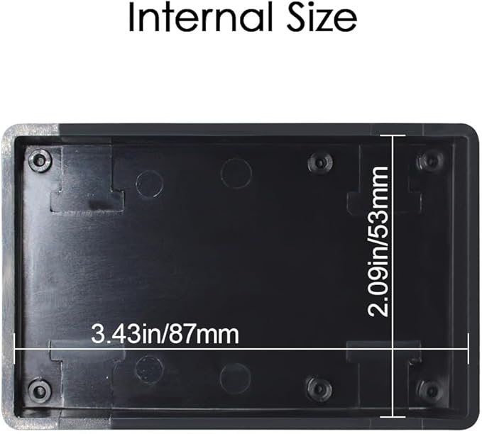 LeMotech Project Box, 5 Pieces ABS Electrical Box Small Junction Box for Electronics PCB Case,Electronic Hobby Box Black, Outside Size 3.6 x 2.3 x 0.9 inch (92 x 58 x 23 mm)