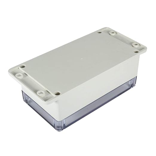 YXQ Junction Box Transparent Cover 6.2 x 3.5 x 2.5 inch IP65 Waterproof Wall Hang ABS Project Case Enclosure w Hole Cable Wire Connect Power(158mmx90mmx64mm)