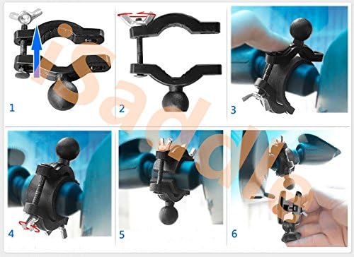 for Garmin Dash Cam Mount - Car Rearview Mirror & Handle Bar Holder for Garmin Dash Cam Mini 30/35/45/46/55/56/65W/66W/67W X110/X210/X310/Speak Plus & 17mm GPS Mount (4 Ball Head)