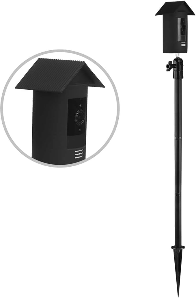 HOLACA Spike Pole Mount Ground Stake and Weatherproof Silicone Skin for Ring Stick Up Cam Battery HD Security Camera(3rd Generation), Suitable for Stake into Soft Ground