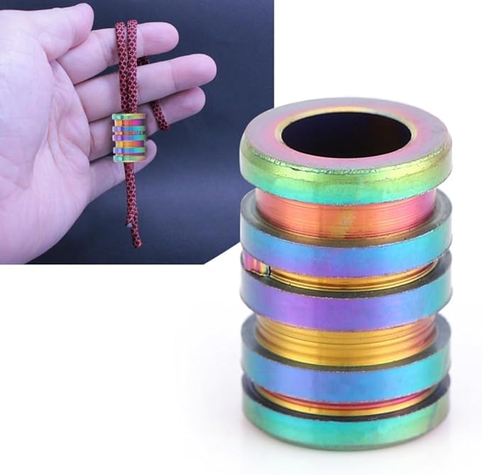 Alloy Lanyard Beads – Paracord Beads for Outdoor Gear & Survival Accessories, Durable Multicolor Spacer for Bracelets, Necklaces‌ & Outdoor(Colorful)