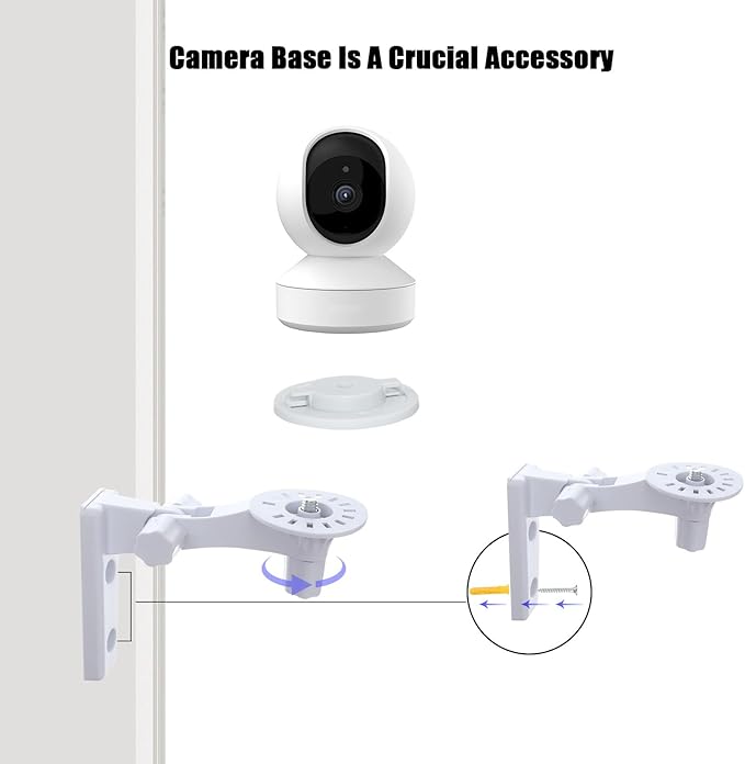 2 Pack Wall Mount Compatible with Reolink E1/E1 Pro Camera, Adjustable Wall Mount Bracket Indoor and Outdoor Security Mount 180 Degree with 1/4 inch Thread(Camera is NOT Included)