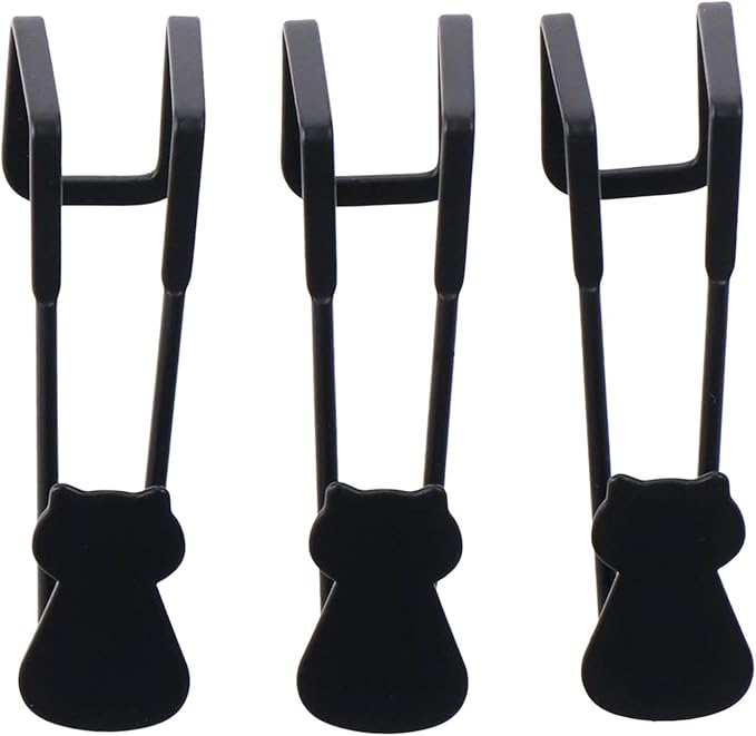 3Pcs- Over Cabinet Door Hooks Iron Decorative Cat Over The Cupboard Drawer Hooks Multi-Purpose for Kitchen Bathroom Bedroom