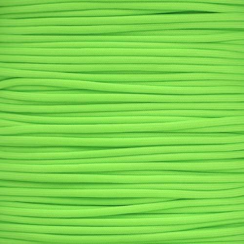 Paracord Planet 100 Feet Hanks Parachute 550 Cord Type III 7 Strand Paracord Neon Green