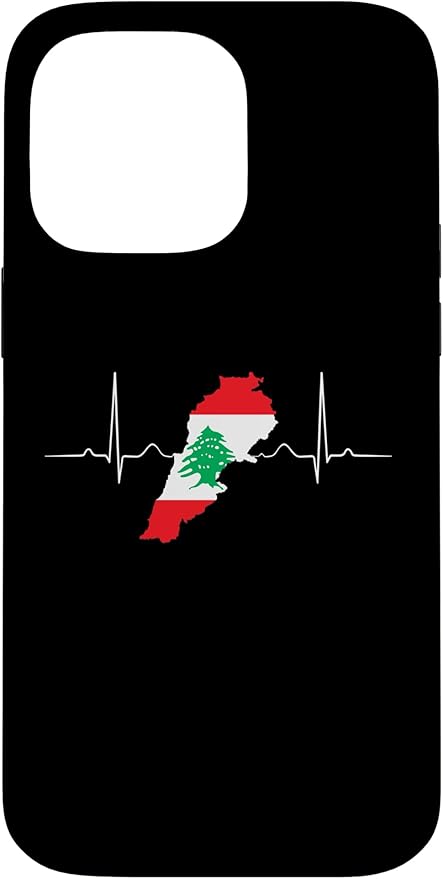 Lebanon Heart Lebanese Heartbeat Vintage Lebanon Map Case for iPhone 14 Pro Max