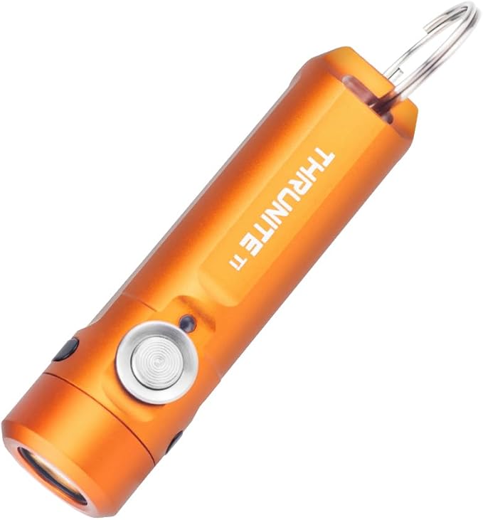 ThruNite Ti Mini Keychain Flashlight, USB-C Rechargeable EDC Pocket Light, Bright 650 Lumens Small Keychain Gadget for Camping, Everyday Carry, Indoor Outdoor Use
