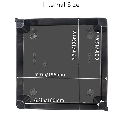 Junction Box, Reserved Holes Electrical Boxes Waterproof IP65 ABS Plastic Electrical Power Cord Enclosure Project Box Black 7.9 x 7.9 x 3.1 inch(200x200x80mm)