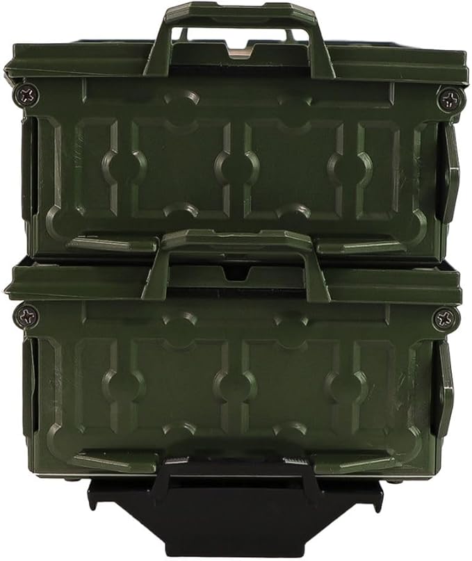 YakAttack TracPak Combo Kit – Ranger Grey | 2 Stackable Storage Boxes + Quick Release Track Base | Fits MightyMount, GearTrac & Most Kayak Tracks | Space-Saving Fishing Storage | Compact Kayaking Box