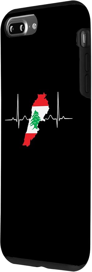 Lebanon Heart Lebanese Heartbeat Vintage Lebanon Map Case for iPhone 7 Plus/8 Plus