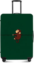 ANNA QUEEN Cute Monkey Travel Luggage Cover-Cartoon Stretchable Airplane Suitcase Protector Sleeve,Universal Washable Fit for 20-22 Inch Checked Baggage,Water Resistant Durable Luggage Protector,S
