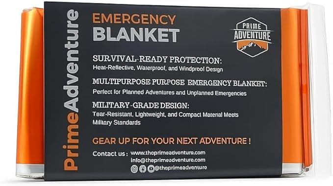 Prime Adventure Emergency Thermal Blanket (Pack of 1)