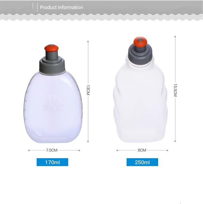 AONIJIE 250ML/350ML/500ML/600ML Portable TPU Soft Water Bottle Folding Soft Flasks For Outdoor Marathon Running Hydration Camping Hiking