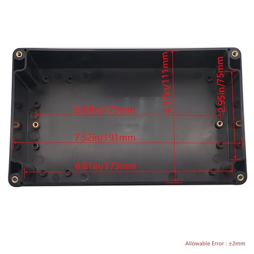 Junction Box IP65 Waterproof ABS Plastic Electrical Project Case Power Junction Boxes, Project Box with 4 PCS M16 Cable Glands 7.87x4.72x4.45 inch (200 x 120 x113 mm)