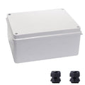 Junction Box, Reserved Holes Electrical Boxes Waterproof IP65 ABS Plastic Electrical Power Cord Enclosure Project Box White 10 x 7.9 x 4.7 inch(255x200x120mm)