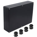 Junction Box IP65 Waterproof ABS Plastic Electrical Project Case Power Junction Boxes, Project Box with 4 PCS M16 Cable Glands 10.35x7.17x2.36 inch (263 x 182 x60 mm)