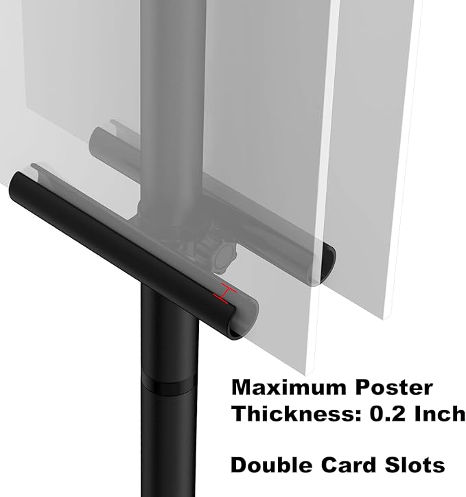 Poster Stands for Display - Floor Poster Board Holder Poster Display Stand Retractable Banner Stand Outdoor Sign Holder, Double-Side Tripod Height up to 80"（1pack）