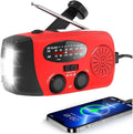 Emergency Hand Crank Radio, 2000mAh/7400mWh NOAA Weather Radio Battery Operated, Solar Radio Flashlight Cell Phone Charger, LED Reading Lamp, SOS Alarm for Home, Outdoor Emergencies