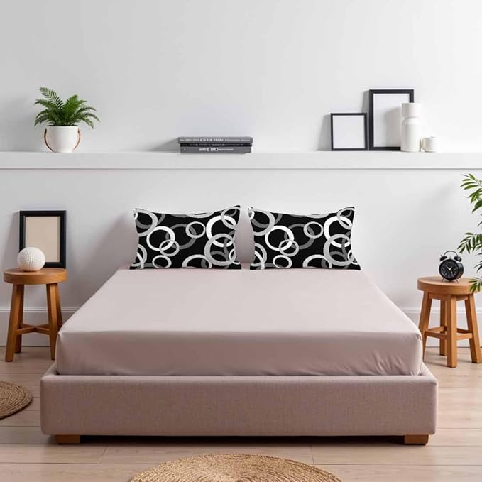 Abstract Geometric Circle 12 X 20 Pillow Covers Black White Decor Artwork Set of 2 Pillow Cases Velvet Outdoor Pillowcases Decorative for Home Bed Sofa Couch Hotel