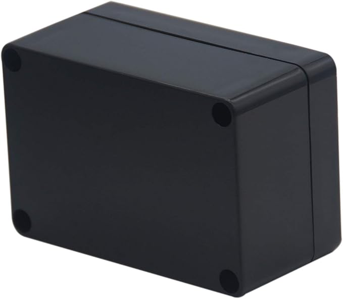 2 Pack Project Box ABS Plastic Black Electrical Boxes IP65 Waterproof DIY Electronic Junction Box Power Enclosure 3.94x2.68x1.97 inch(100 x 68 x50 mm)