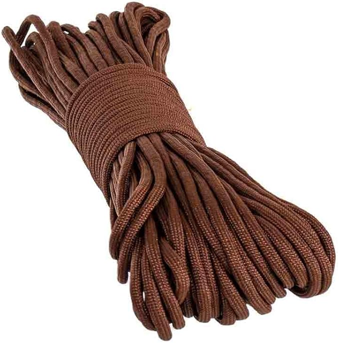 Paracord Planet Solid Color 550lb Paracord – 7 Strand Type III Nylon Cord for Indoor and Outdoor Tasks – Chocolate Brown (250 ft)