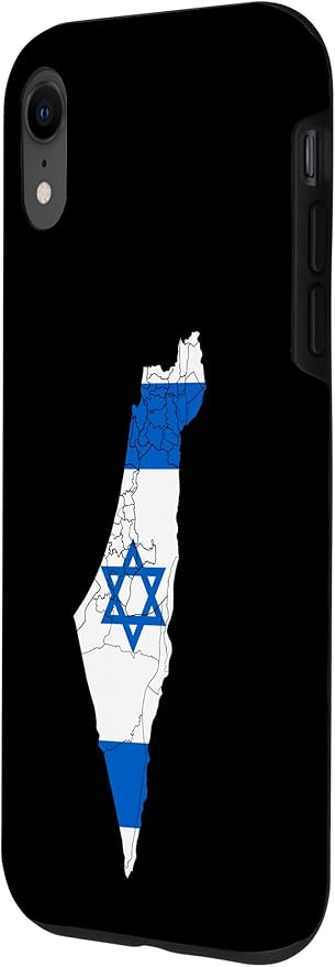 Israel National Flag Distressed Map Case for iPhone XR