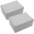 LeMotech Junction Box IP67 Waterproof Dustproof ABS Plastic Project Box for Electrical Outdoor Enclosure Gray 6.9 x 4.9 x 3 inch (175 x 125 x 75 mm),2 Pack