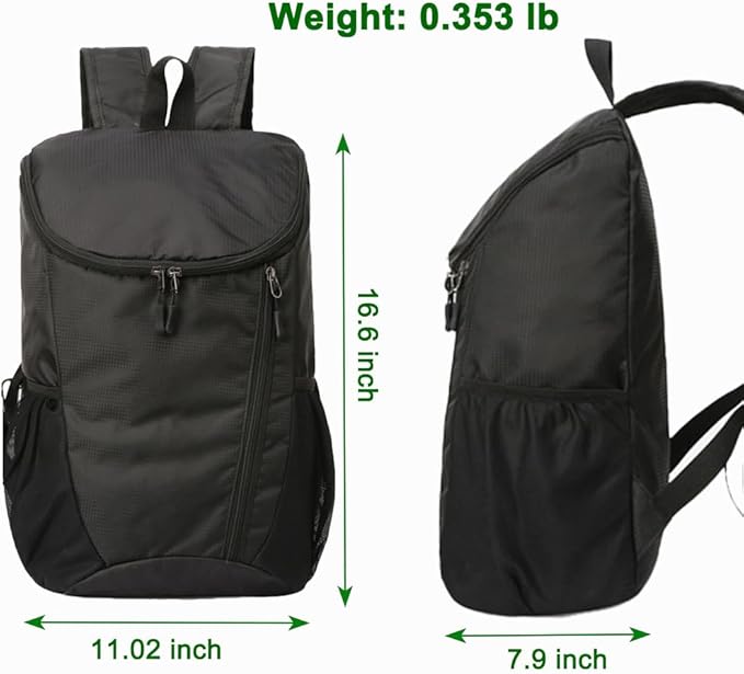 Foldable Daypack, Camping Small Backpack, Hiking Backpack Daypack, Lightweight Waterproof Travel Packable Rucksack for Men and Women