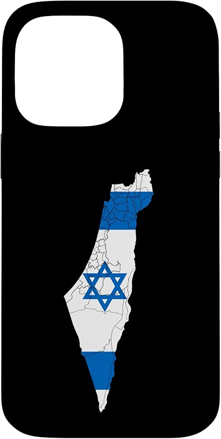 Israel National Flag Distressed Map Case for iPhone 14 Pro Max
