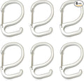 6 Pack S-Shaped Hooks with Clip Anti Drop S Hooks with Safety Buckle to Prevent Falls Multipurpose Aluminum S Hook for Hanging Plants, Closet, Kitchen Utensil, Bags