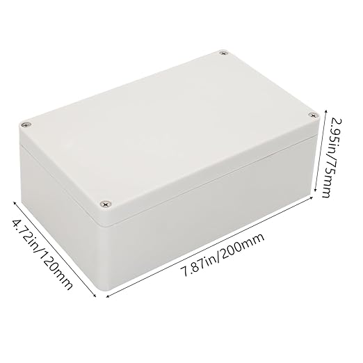 Project Box IP65 Waterproof Junction Box ABS Plastic Electrical Boxes DIY Electronic Project Case Power Enclosure White 7.87x4.72x2.95 inch (200 x 120 x75 mm)